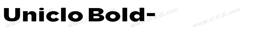 Uniclo Bold字体转换